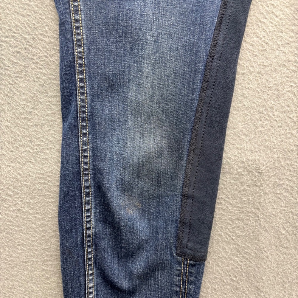 Goode Rider Blue Denim Full Seat Equestrian Riding Breeches Women Size 34R - Picture 5 of 15